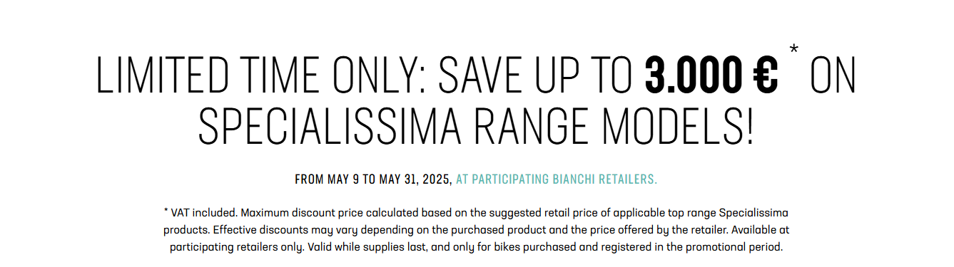 Special offer Bianchi Specialissima